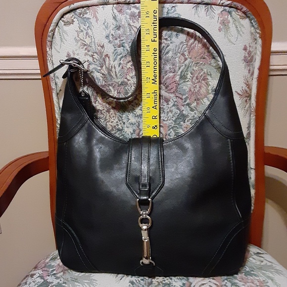 Coach Large Leather Tobacco Hobo Shoulder Bag - Picture 15 of 16